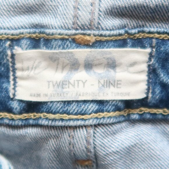 Free People Light Wash Denim Jumpsuit Jean Overalls Casual Boho Size 29 - Picture 6 of 8